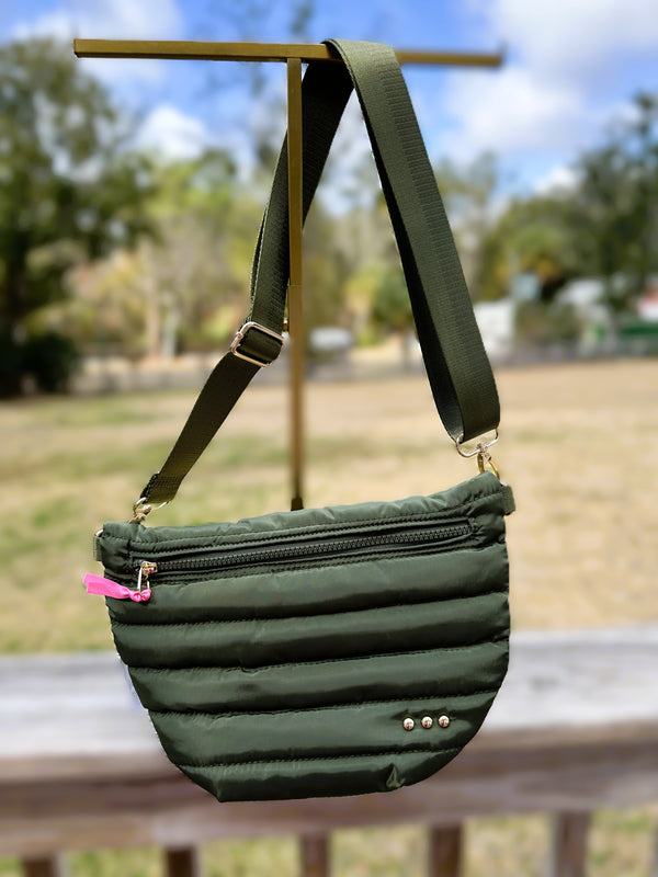 The Jolie Puffer Bum Bag – Olive