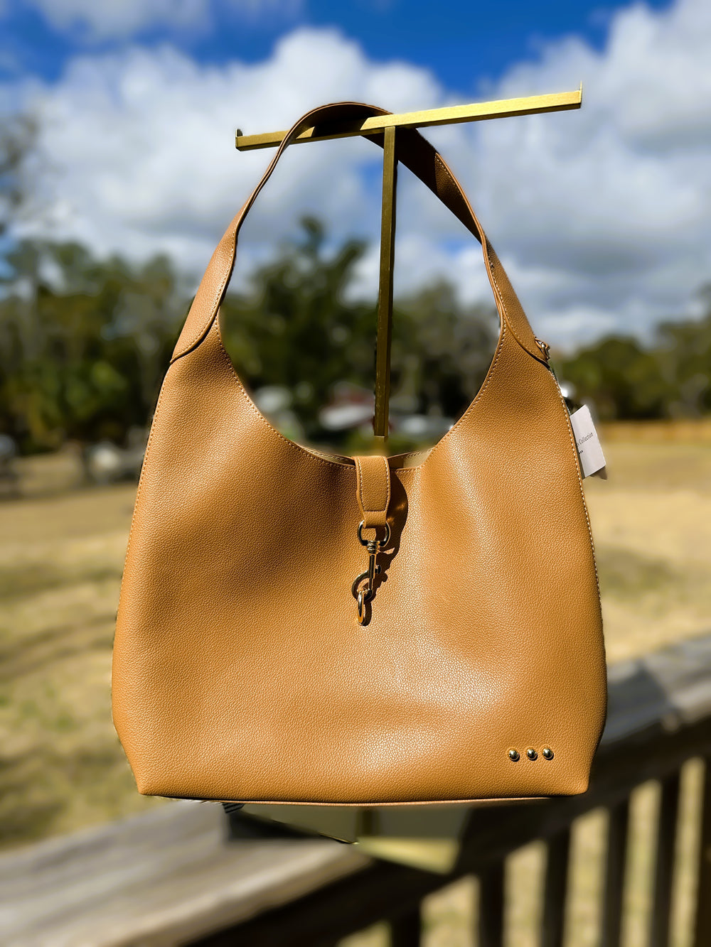 The Haddie Hobo Tote – Brown Vegan Leather