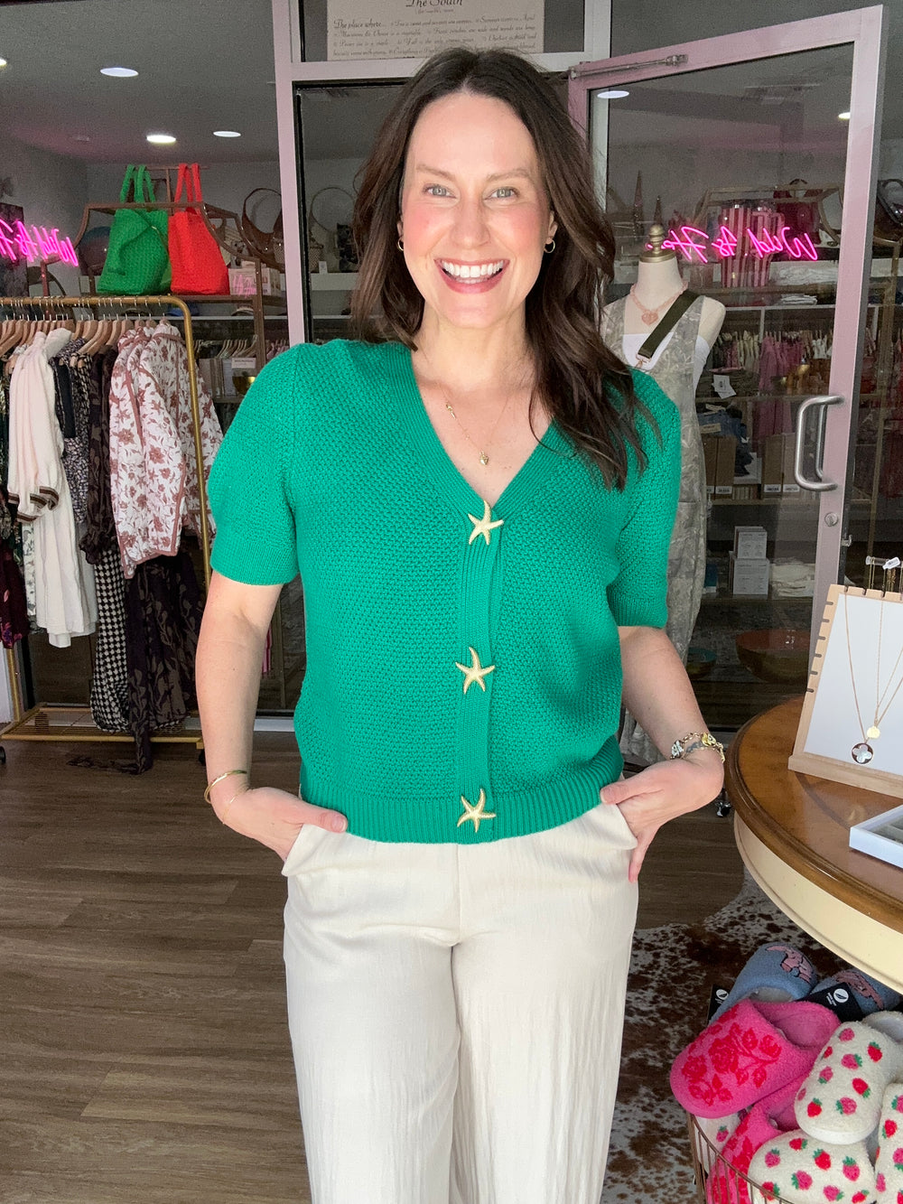 Starfish Button Down Top