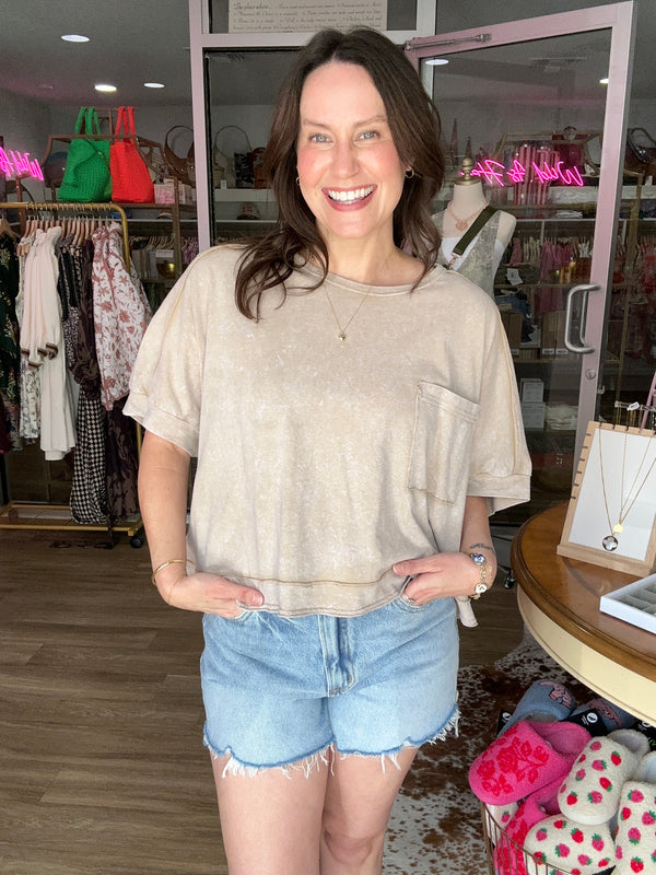 Taupe Everyday Oversized Tee