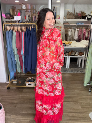 Scarlet Bloom Kimono