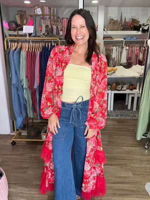 Scarlet Bloom Kimono