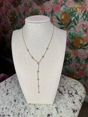 Golden Desert Lariat Necklace