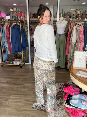 Wanderlust Tapestry Barrel Pants