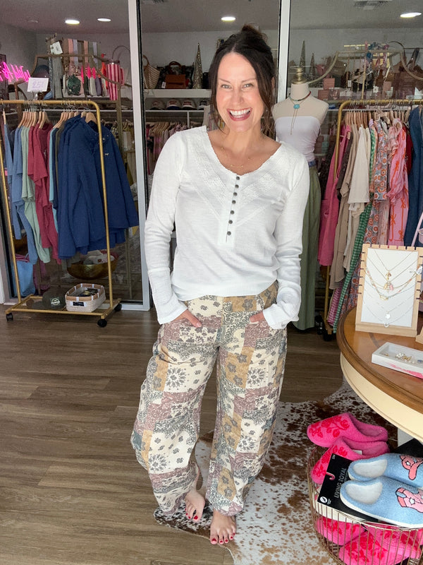 Wanderlust Tapestry Barrel Pants
