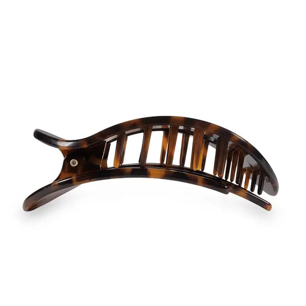 TELETIES Round Flat Hair Clip | Large | Tortoise