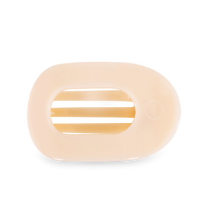Round Flat Hair Clip | Large | Almond Beige