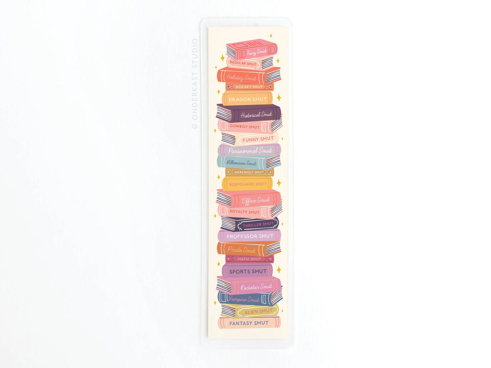 Smut Book Stack Laminated Bookmark