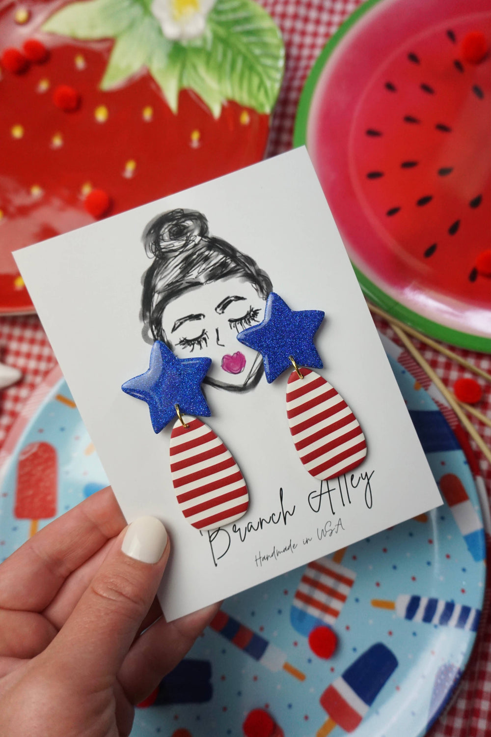 Stars & Stripes Statement Earrings