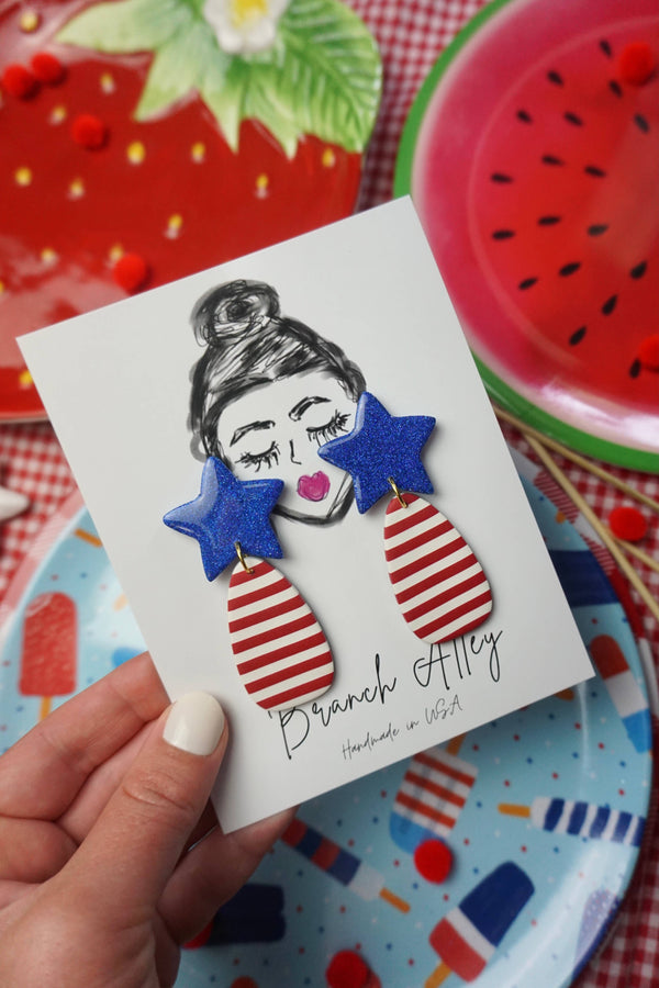 Stars & Stripes Statement Earrings