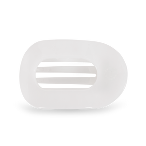 Round Flat Hair Clip | Medium | Coconut White