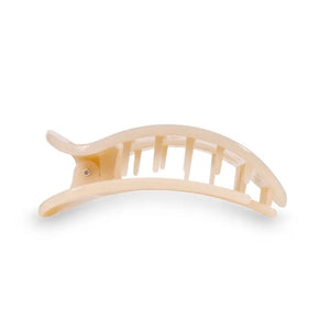TELETIES Round Flat Hair Clip | Small | Almond Beige