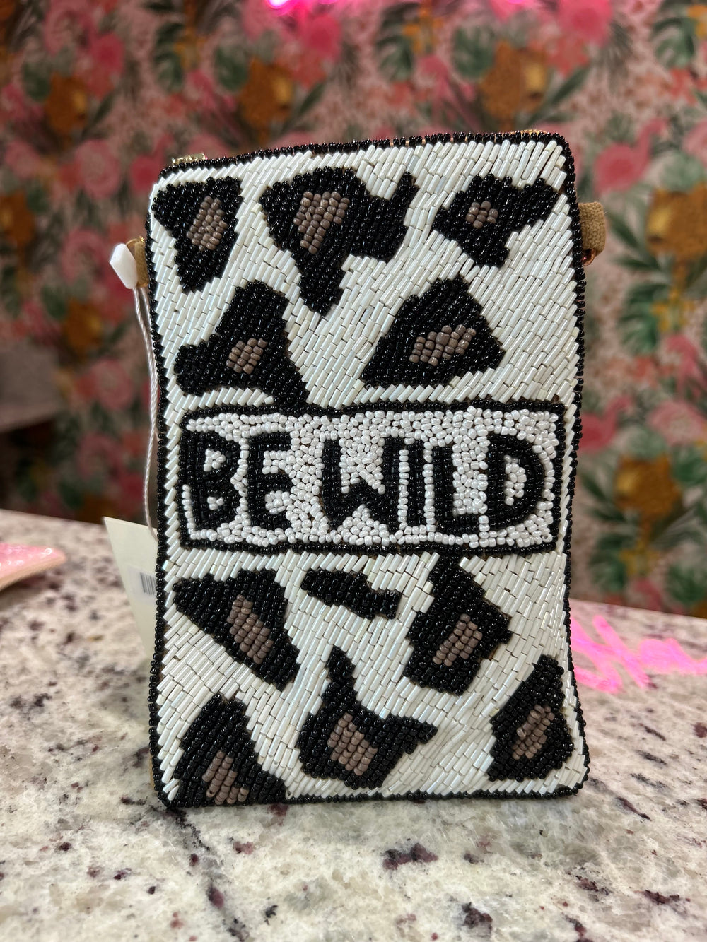 BE WILD Beaded Cell Phone Crossbody
