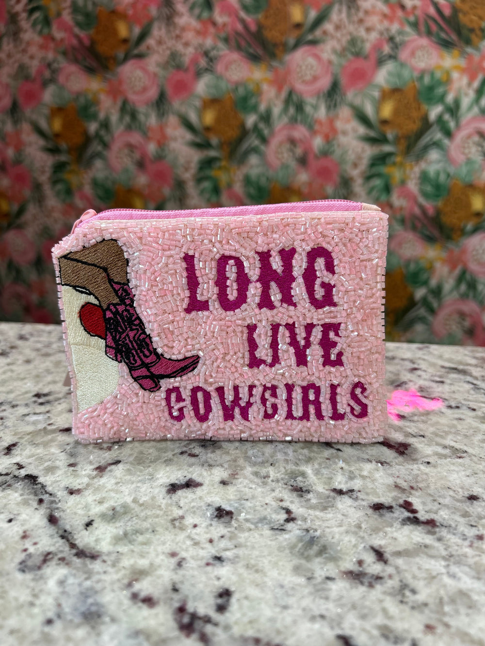 LONG LIVE COWGIRLS Beaded Coin Pouch