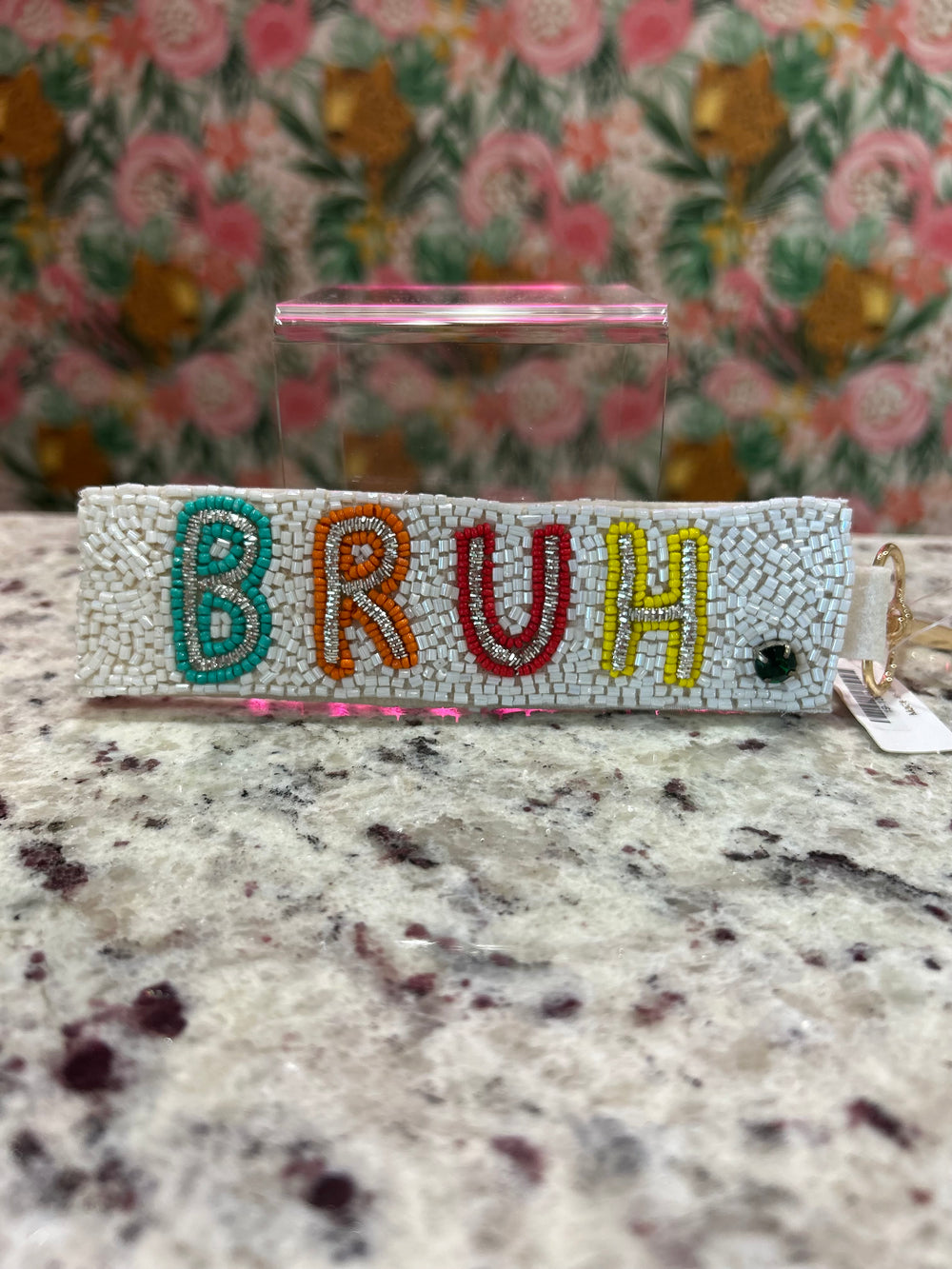 BRUH Beaded Strap Keychain – Multicolor
