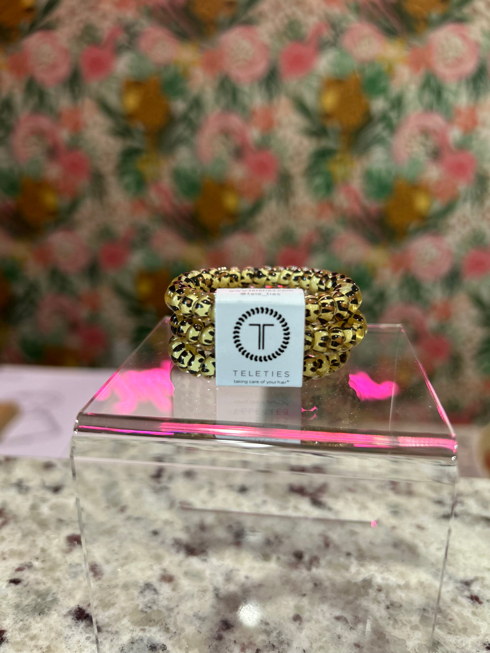 TELETIES Spiral Hair Coils | Small | Leopard Hair Ties