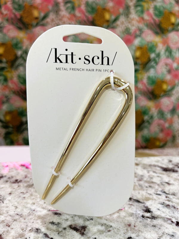 KITSCH Metal French Hair Pin - Gold
