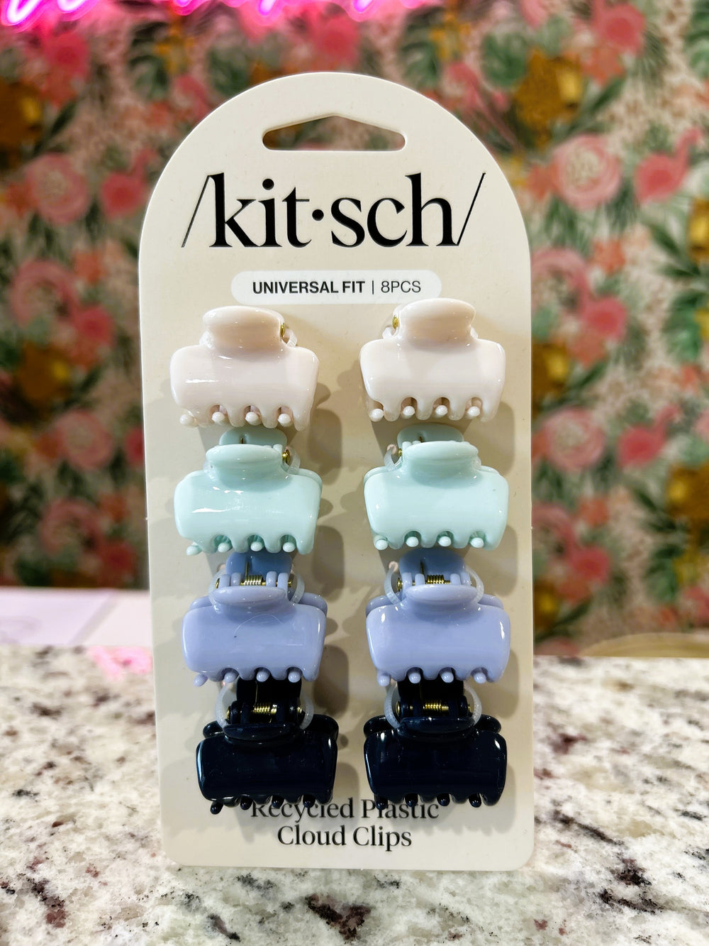 Recycled Plastic Mini Cloud Clips 8pc Set- Garden Bouquet
