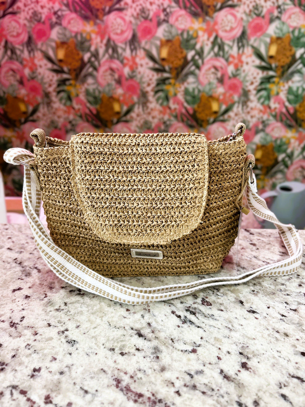 Natural Crochet Crossbody – Magnetic Snap