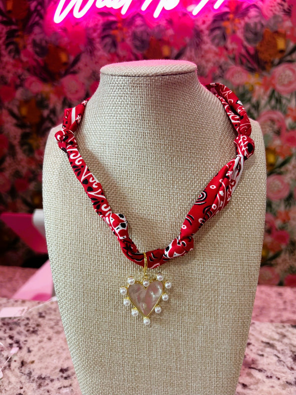 Gemelli Barry Bandana Heart Necklace
