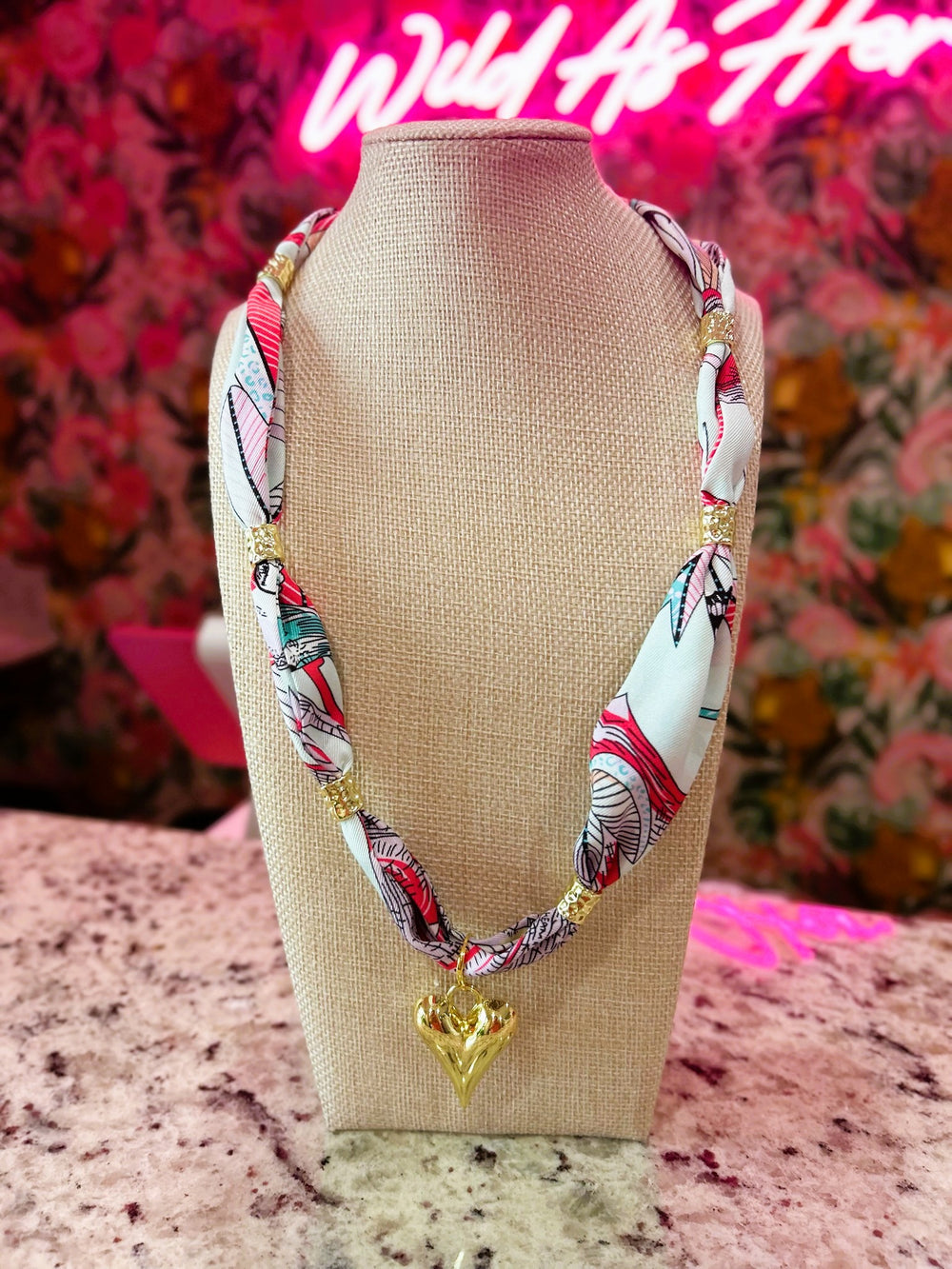 Palm Scarf Necklace