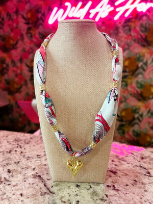 Palm Scarf Necklace