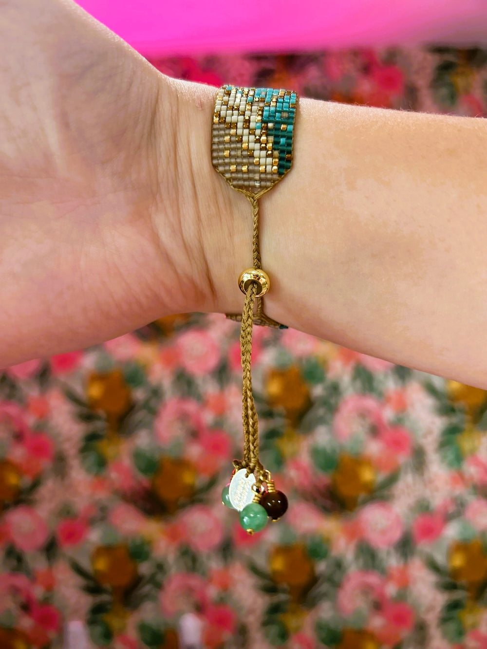 Martha Duran Butterfly Bracelet – Teal & Gold