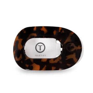 TELETIES Round Flat Hair Clip | Medium | Tortoise
