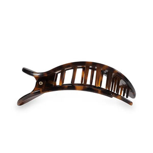 TELETIES Round Flat Hair Clip | Medium | Tortoise
