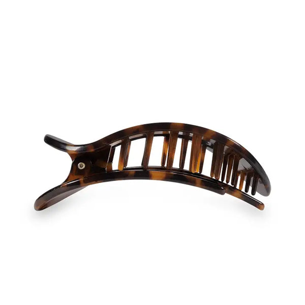 TELETIES Round Flat Hair Clip | Medium | Tortoise